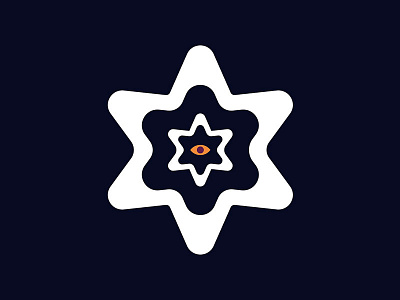 Eye star circle icon logo shape star universe