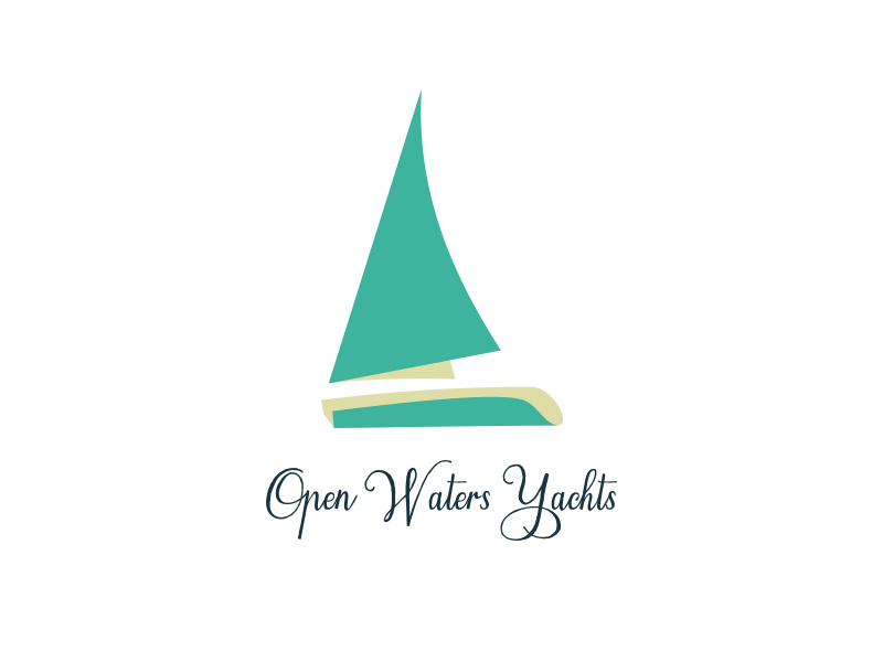 Open Waters Yachts, Day 23 boat yachts logo design dailylogochallange open waters yachts