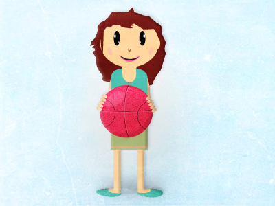 Just me ball dribbble mother play woman