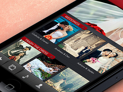 Photographers App application dark photographers ui