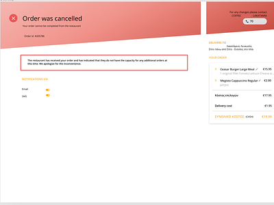 Cancelled Order design ui ux