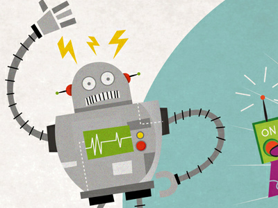 Robot Dance character design dance machine robot vector illustration