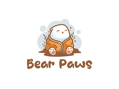 Bear Paws Cute Logo