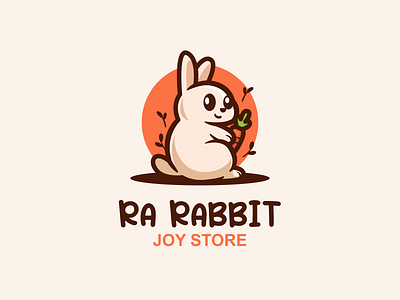 Ra Rabbit Cute Logo animal branding cute mascot cute rabbit design hare illustration logo rabbit