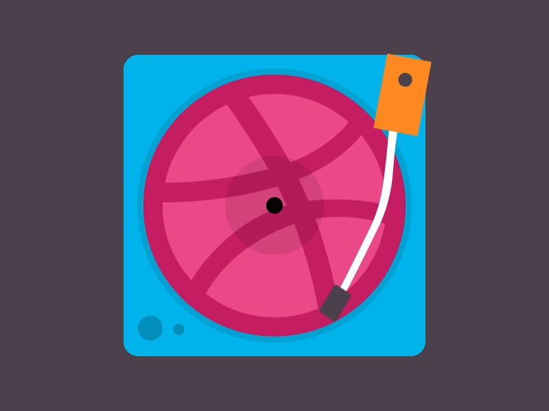 Dribbble Player animation dj dribbble gif player