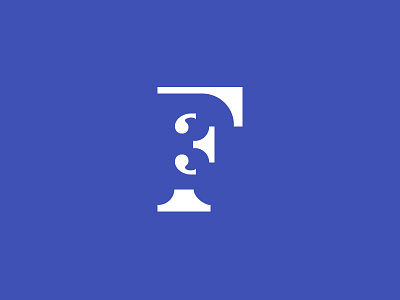 F3 Logo clean f f3 fashion identity letter logo negative space typography