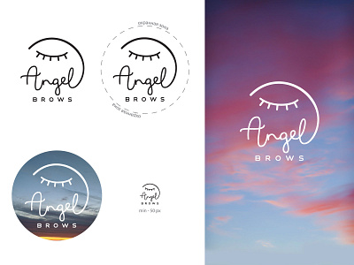 Angel Brows branding design logo vector