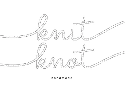 Knit Knot - endless logotipe logo typography