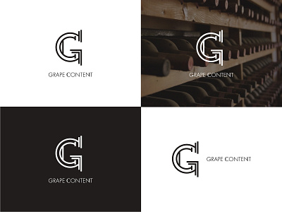 Grape Content - wine store logo typography