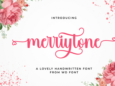 Merrytone | Modern Stylish Font cute font display display font fashion font handwritten font handwritting invitations font love love font lovely lovely font product font romantic romantic font sweet sweet font wedding wedding font