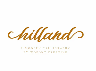 Hilland | Modern Stylish Font beauty branding cute display fashion handwritten handwritting love lovely romantic sweet wedding