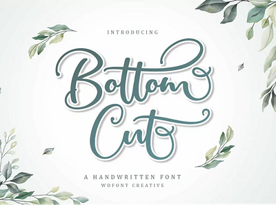 Bottom Cut Script | Modern Calligraphy headline fonts