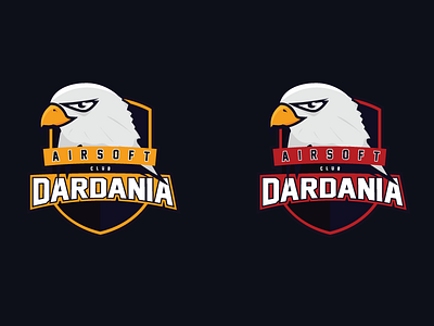 Dardania branding design eagle illustration logo