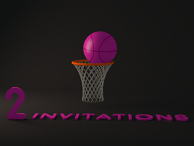 2 Invitations 3d basketball c4d cinema4d design dribbble gaming illustration invitation logo