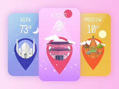 Weather App (full view) illustration ui uidesign uiux