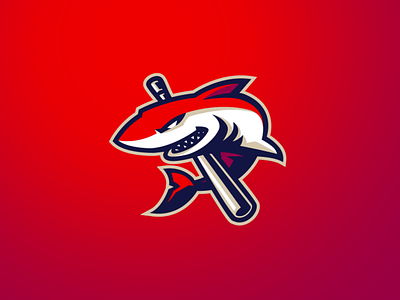 [ SELL ] Baseball Shark Logo