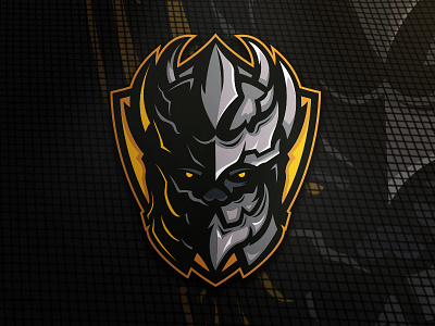 My Mascot on Dribbble! armor dribbble esports game knight mascot paladin shield skull sports team