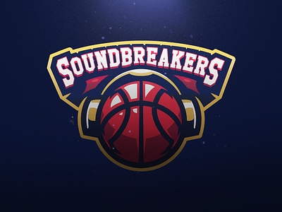 Sound Breakers badge ball basket basketball emblem esports logo melody music note sports team