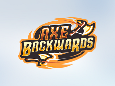 Axe Backwards badge emblem esports logo sports team