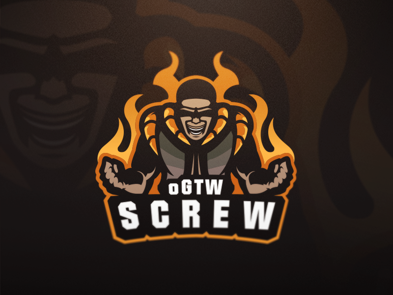 oGTW SCREW badge emblem logo team sports esports
