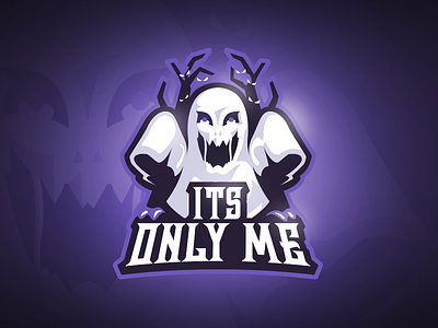 Ghost ( Its Only Me ) badge death emblem esports ghost halloween logo mascot scary sports team