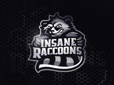 Insane Raccoons badge baseball basketball emblem esports logo mascot raccoon sports squirrel team