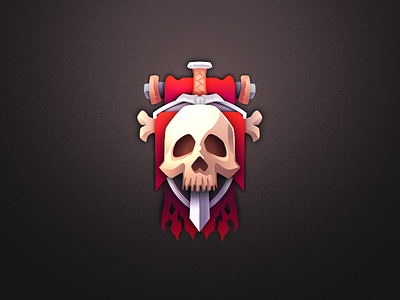 Skulls With His Badge app badge emblem esports games gaming logo pirates skull skulls symbol team