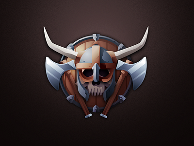 [ SELL ] Viking's Skull Badge alerts badge emblem esports games graphics logo skull viking vikings