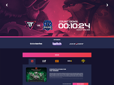 IT Esports - Website design dota2 esports graphics logo sports team ui ux