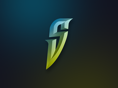 S Initial Logo badge emblem esports font game games gaming graphics initial logo mascot sports team text type typography