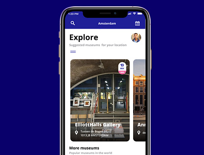 Museums guide app prototype prototyping ui uiux ux