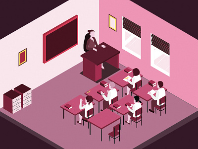 Classroom vibes classroom illustration