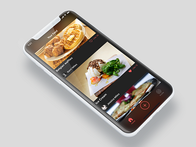 Food feed page app app design design interactions ios iphone iphone 10 iphonex list mobile photo photo app ui ux