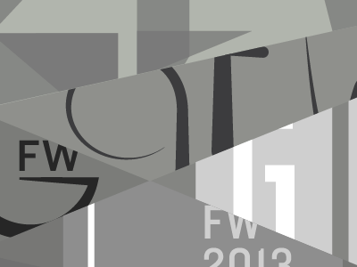 Gainesville Fashion Week 2013 Logo Teaser grayscale identity logo vector