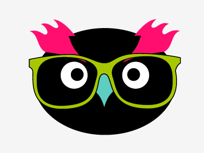 Hipster Owl design glasses hipster illustration owl simple