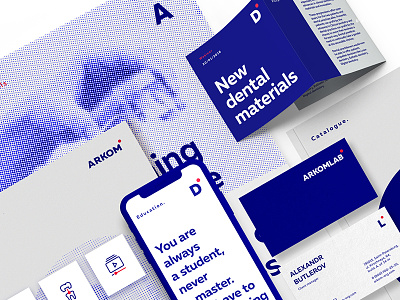Identity — Arkom group of the companies blue card icon icons identity logo logotype red