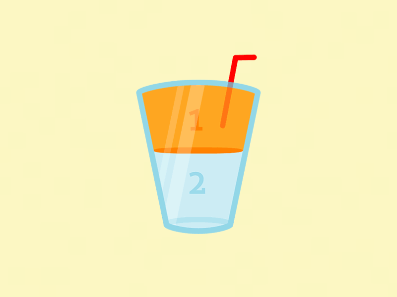 Half Full (GIF) animated gif glass half half full oj optimistic orange juice straw vector