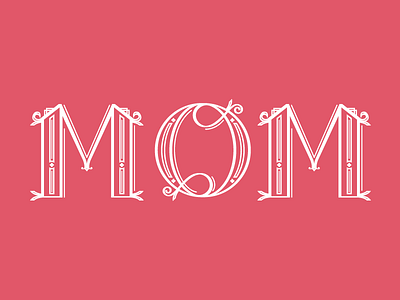 Mom hand lettering holiday illustration lettering mom mother mothers day pink type typography vector