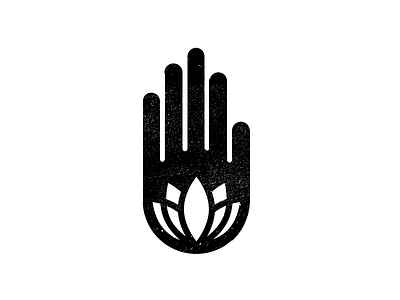 One Tribe logo detail hand logo logomark lotus lotus flower minimal process zen