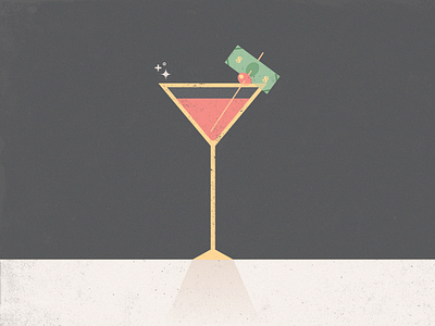 Night Cap alcohol bar bartender drink happy hour illustration martini minimal mixed drink night life texture