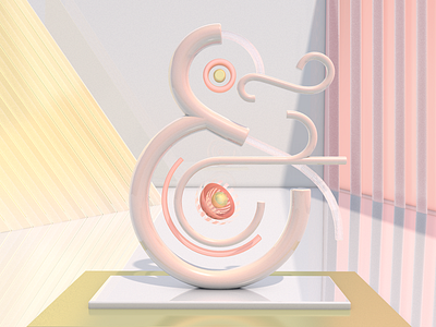 Ampersand 36 days of type 3d ampersand c4d cinema 4d illustration lettering type typography