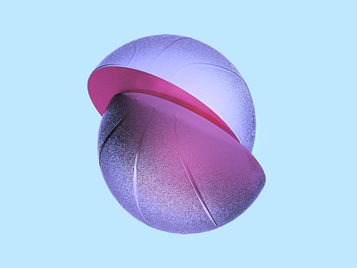 1 Dribbble Invite 3d abstract basketball c4d cinema 4d dribbble illustration invitation invite maxon