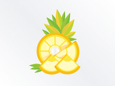 Pineapple cider flat fruit illustration minimal palms pineapple summer texture tropical