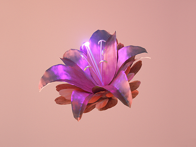 Fall 3d cinema 4d fall flower metallic natural nature neon