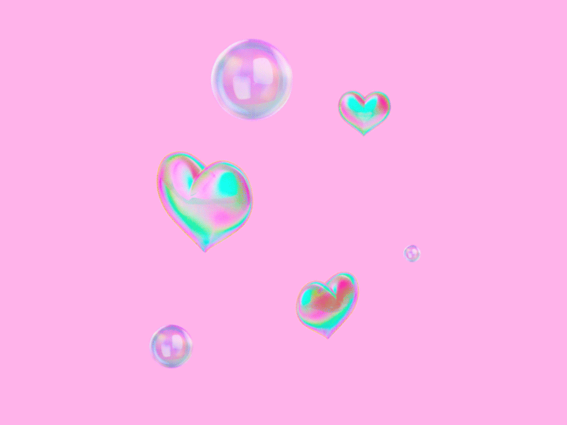 🌈 3d animation bubbles cinema 4d gif iridescent loop love love is love pastel pride rainbow
