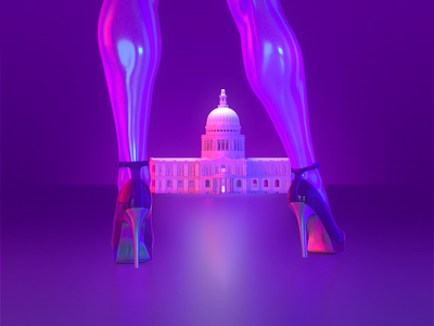 The Girlfriend Experience 3d cinema 4d fashion feminist government heels iridescent maxon neon night starz