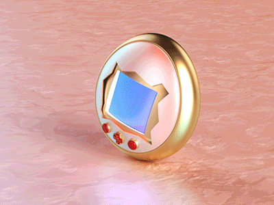 👾 iridescent retro video game animation illustration tamagotchi nintendo loop gif cinema 4d 3d pokemon