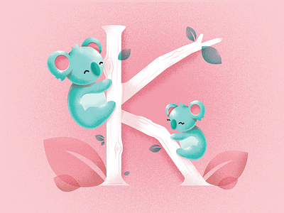 K is for Koala! 36daysoftype illustration koala type typedesign