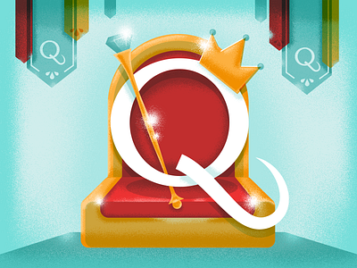 Q is for Queen 36daysoftype illustration queen type typedesign