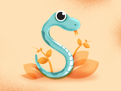 S is for Snake 36daysoftype illustration snake type typedesign
